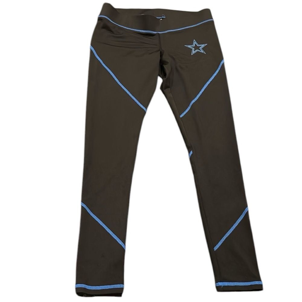 Women's Dallas Cowboys Activewear Authentic NFL Black Legging Pants Tights Small